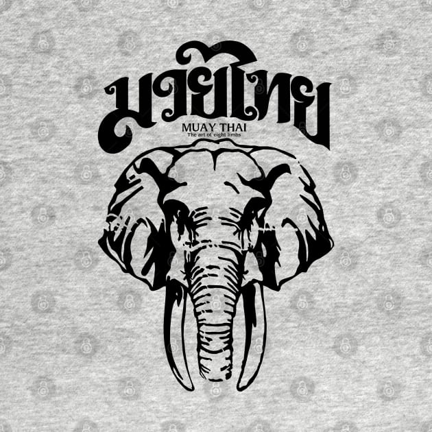 Muay Thai Sak Yant Elephant by KewaleeTee